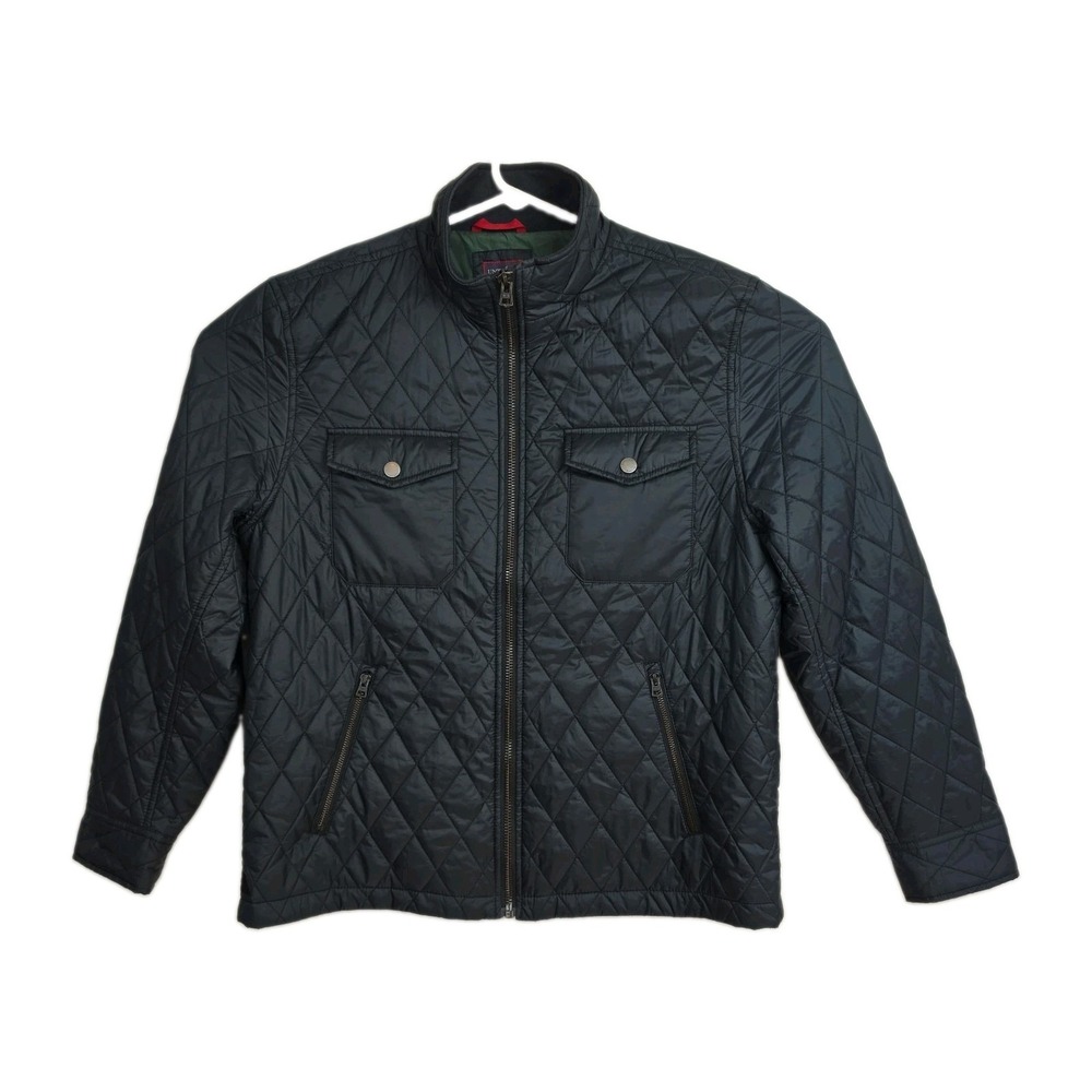 UNTUCKit Full-Zip Jacket Men's Size XL Black Quilted Zip Pockets